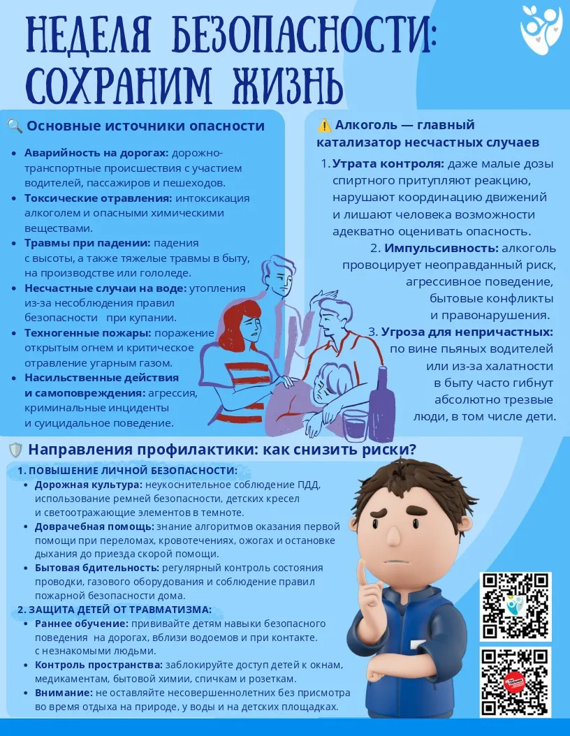 29 июня – 5 июля Неделя, направленная на снижение смертности  от внешних причин