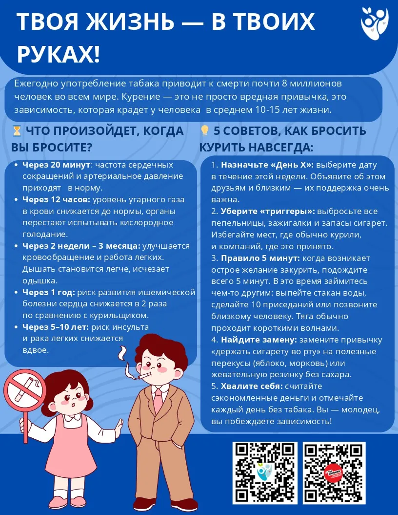 25 – 31 мая Неделя отказа от табака (в честь Всемирного дня без табака 31 мая)